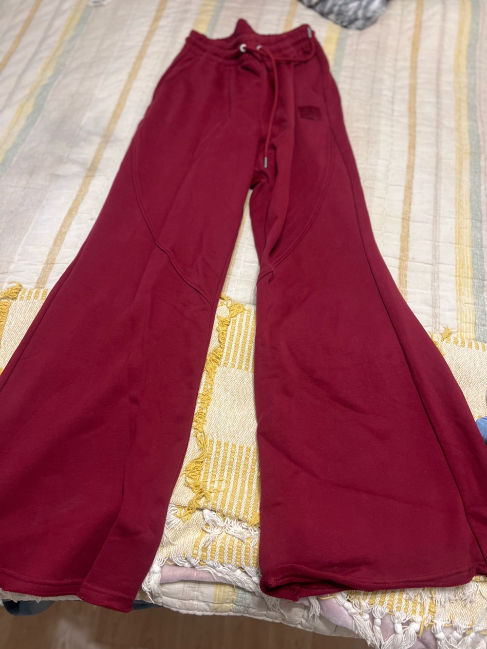 Women’s Jordan Nike Wine Red Flare Lounge Pants with Drawstring